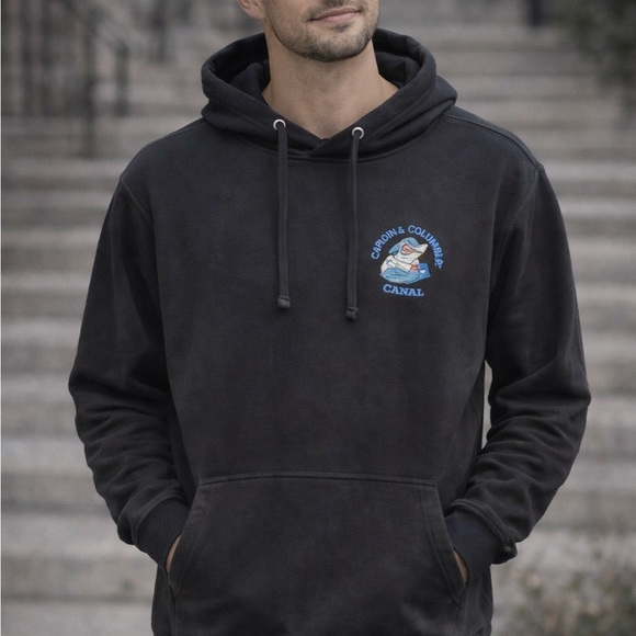 District Other - District Charcoal Hoodie with Blue Graphic